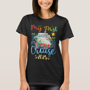 T-shirt Mon premier voyage de croisière 2025 pour enfants