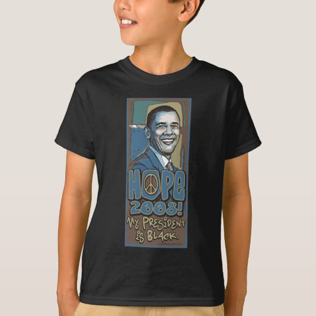 T-shirt Mon président est chemise noire d'Obama (Devant)