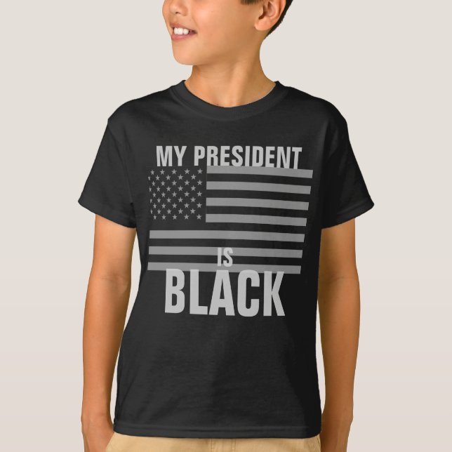 T-shirt Mon président est noir (Devant)