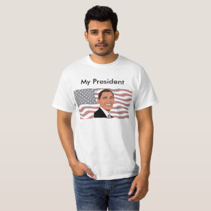 T-shirt Mon Président, Pro Barack Obama, Chemise Drapeau A