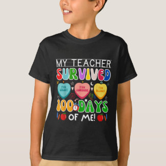 T-shirt Mon Professeur A Survécu 100 Jours De Moi 100E Jou