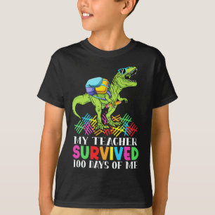 T-shirt Mon Professeur A Survécu 100 Jours De Moi Dinosaur