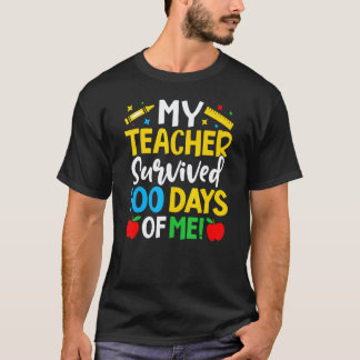 T-shirt Mon professeur a survécu 100 jours de moi drôle 10