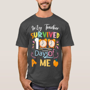 T-shirt Mon Professeur A Survécu 100 Jours De Moi Étudiant