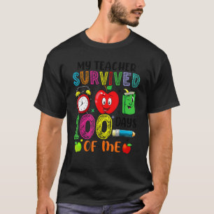 T-shirt Mon Professeur A Survécu 100 Jours De Moi Funny Sc