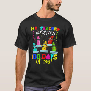 T-shirt Mon professeur a survécu 100 jours de moi Funny Sc
