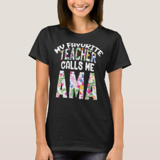 T-shirt Mon Professeur Préféré M'Appelle Ama Fière Grand-M