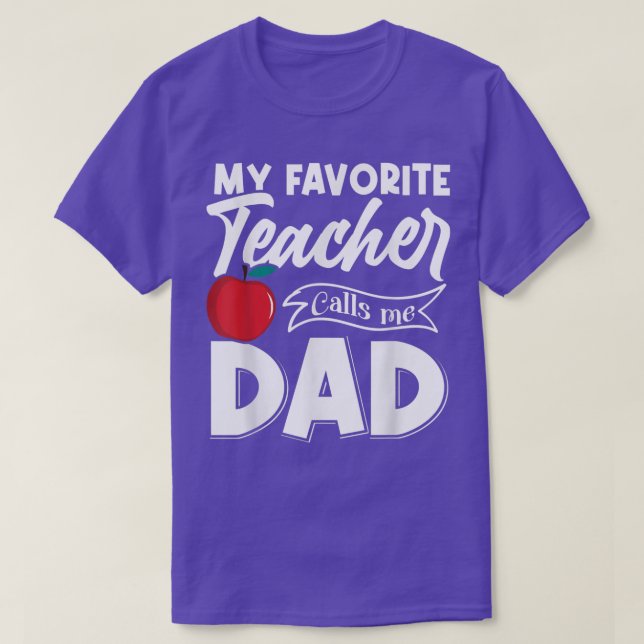 T-shirt Mon professeur préféré m'appelle Papa Fête des Pèr (Design devant)