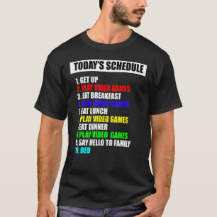 T-shirt Mon programme Jeux vidéo de jour parfait Jeu de th