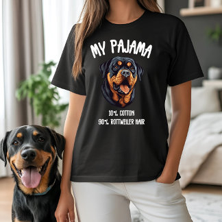 T-shirt Mon pyjama - 10% coton, 90% Rottweiler Cheveux