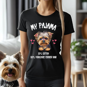 T-shirt Mon Pyjama - 10% Coton, 90% Yorkshire Terrier Chev