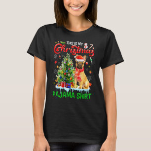 T-shirt Mon Pyjama de Noël Chien-taureaux français Scarf S
