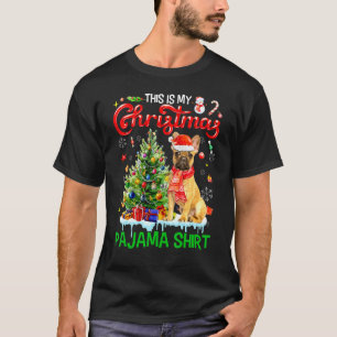 T-shirt Mon Pyjama de Noël Chien-taureaux français Scarf S