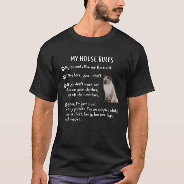 T-shirt Mon Règlement de la maison Tee - shirt de chemise  (Devant)