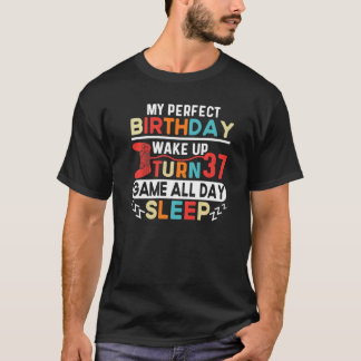 T-shirt Mon réveil parfait d'anniversaire Tour 37 Jeu Tout