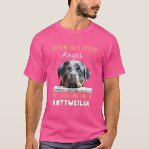 T-shirt Mon Rottweiler est un ange gardien 1