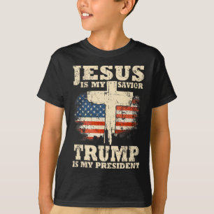 T-shirt Mon Sauveur Trump Est-Il Mon Président Et Mon Sout