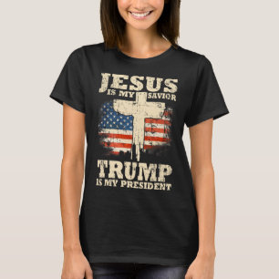 T-shirt Mon Sauveur Trump Est-Il Mon Président Et Mon Sout