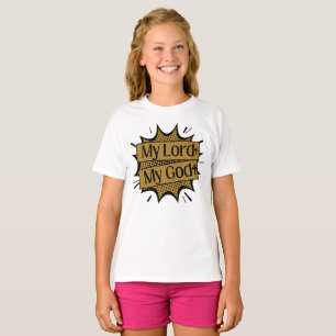 T-shirt Mon Seigneur Mon Dieu Croix biblique Fille de la C