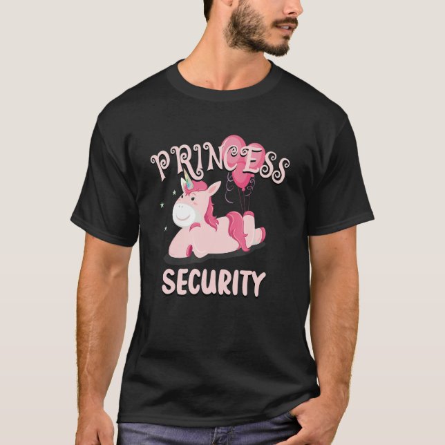 T-shirt Mon service de sécurité Princess favori, alors pap (Devant)