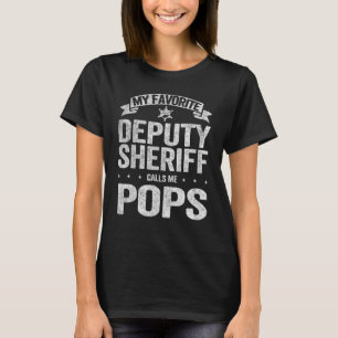 T-shirt Mon Sheriff Adjoint Favori M'Appelle Grand-Père Po