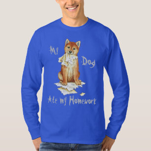 T-shirt Mon Shiba Inu A Mangé Mes Devoirs