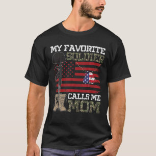 T-shirt Mon Soldat Préféré M'Appelle Maman Fière Maman Arm