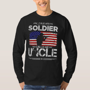 T-shirt Mon Soldat Préféré M'Appelle Oncle American Flag P