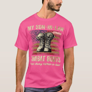 T-shirt Mon Soninlaw Porte Des Bottes De Combat Fière Patr