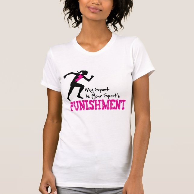 T-shirt MON sport est la femelle courante de la punition (Devant)