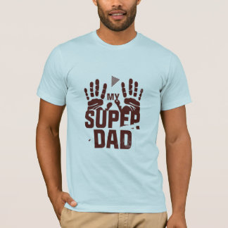 T-shirt Mon super papa - Fête des pères d'empreintes