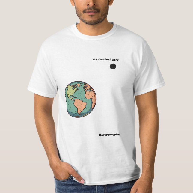 T-shirt Mon tee zone de confort pour hommes (Devant)