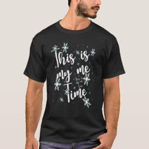 T-shirt Mon Temps Avec Les Snowflakes Qui Tombent