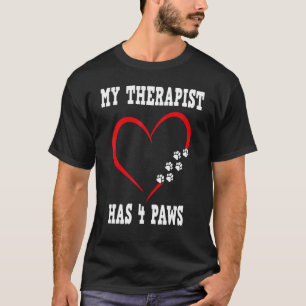 T-shirt Mon thérapeute a 4 pattes de chien propriétaire