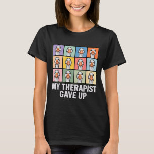 T-shirt Mon thérapeute a abandonné mème d'art pop en grill