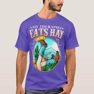 T-shirt Mon Thérapeute Mange Du Poil I Amateurs équestres 