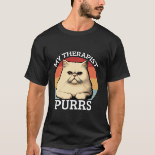 T-shirt Mon thérapeute Purrs Cute Cat