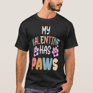 T-shirt Mon Valentin a des pattes Chat Chien Saint Val