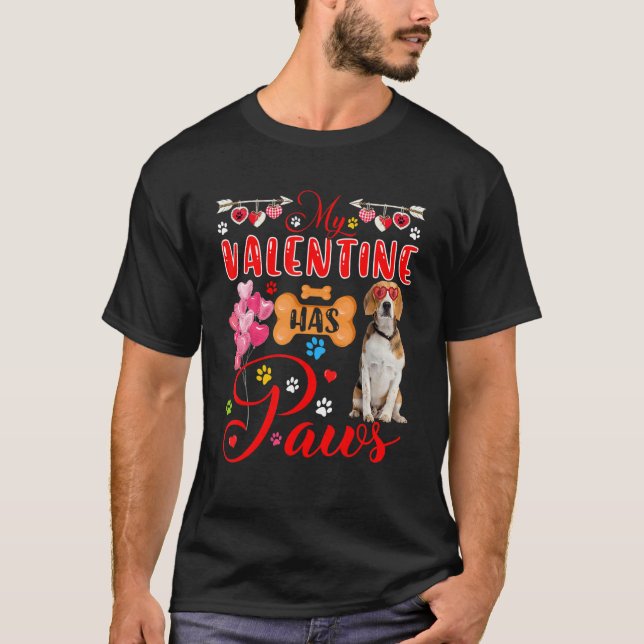 T-shirt Mon Valentin a des pattes de jolies lunettes de so (Devant)