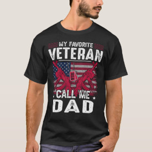 T-shirt Mon vétéran favori appelez-moi DAD Vétérinaire Jou