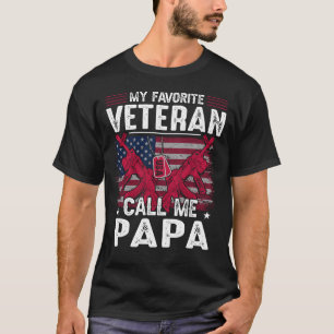 T-shirt Mon vétéran favori Appelez-moi Jour des vétérans P
