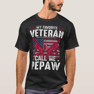 T-shirt Mon vétéran favori appelez-moi la journée des vété