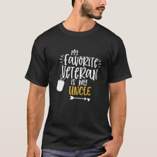 T-shirt Mon vétéran favori est Mon oncle militaire