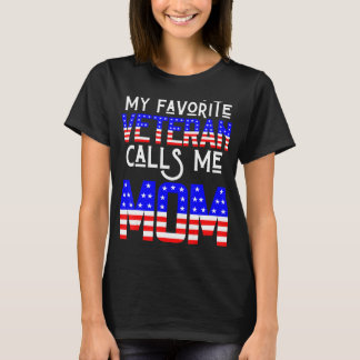 T-shirt Mon vétéran favori m'appelle Maman Anciens Combatt