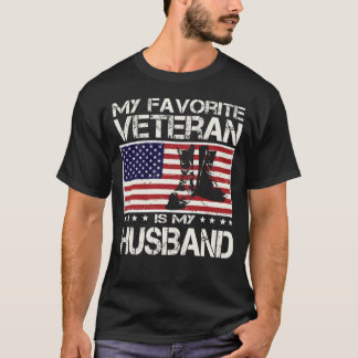 T-shirt Mon Vétérinaire Préféré Est Mon Mari Drapeau Fête 