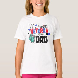 T-shirt Mon Vétérinaire Préféré Est Mon Père Militaire