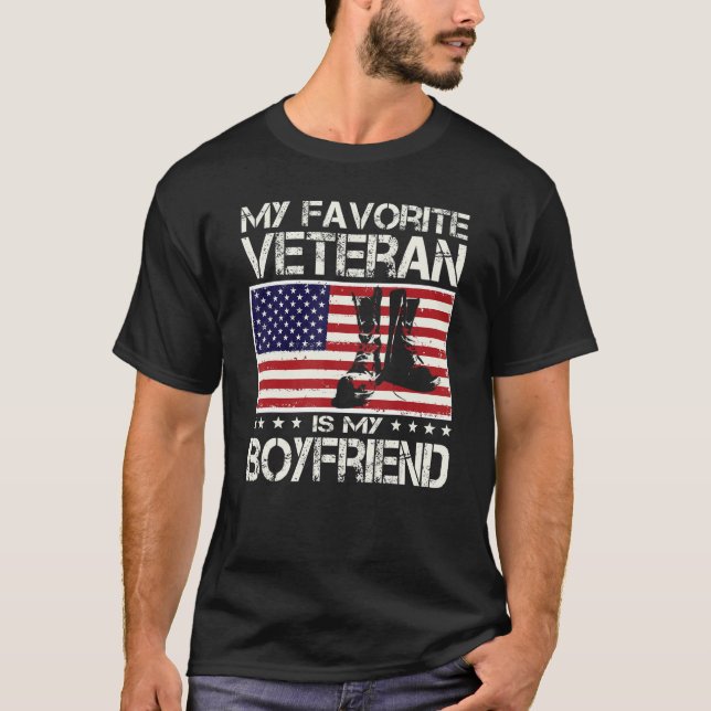 T-shirt Mon Vétérinaire Préféré Est Mon Petit Amis Drapeau (Devant)