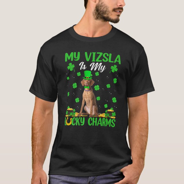 T-shirt Mon Vizsla Est Mon Charms De Chance Vizsla Chien S (Devant)
