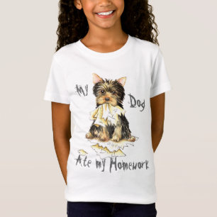 T-Shirt Mon Yorkie a mangé mon travail