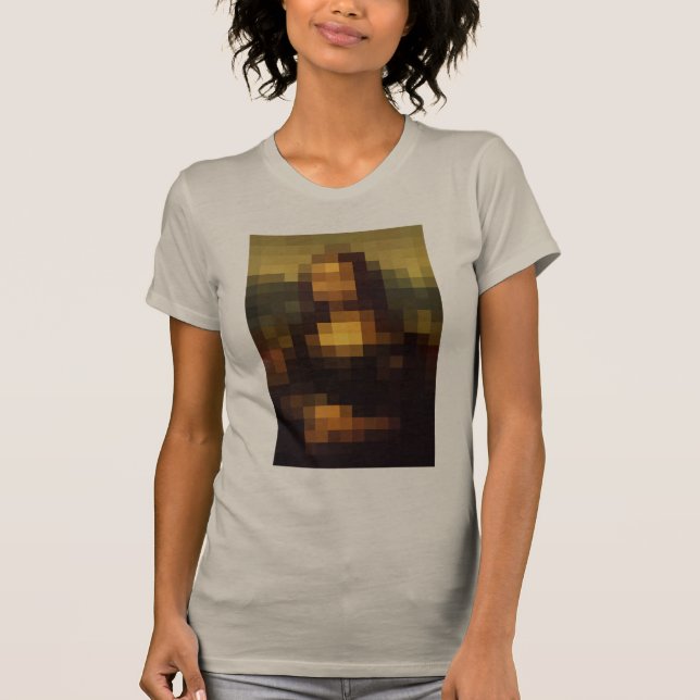T-shirt Mona Lisa 3 Pixellée (Devant)